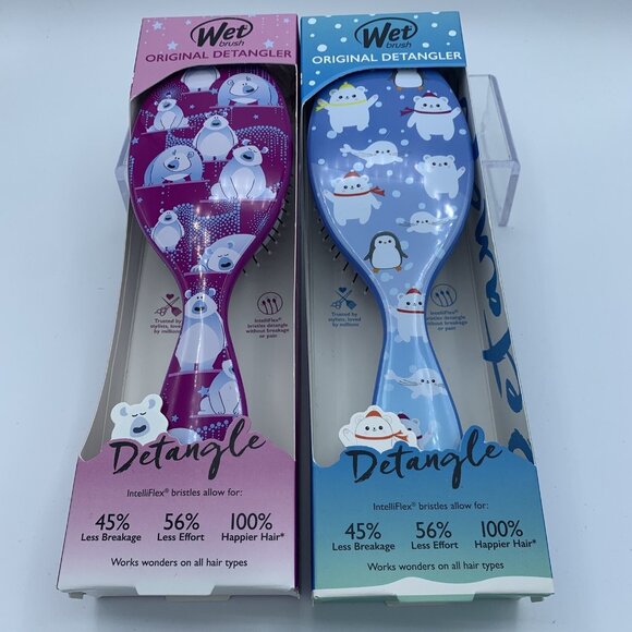 Wet Brush Original Detangler Arctic Bears Polar Pals & Chilly Penguin (Set of 2) - Picture 1 of 14